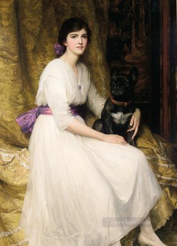  Victorian Works - Portrait of the Artists Niece Dorothy Victorian painter Frank Bernard Dicksee